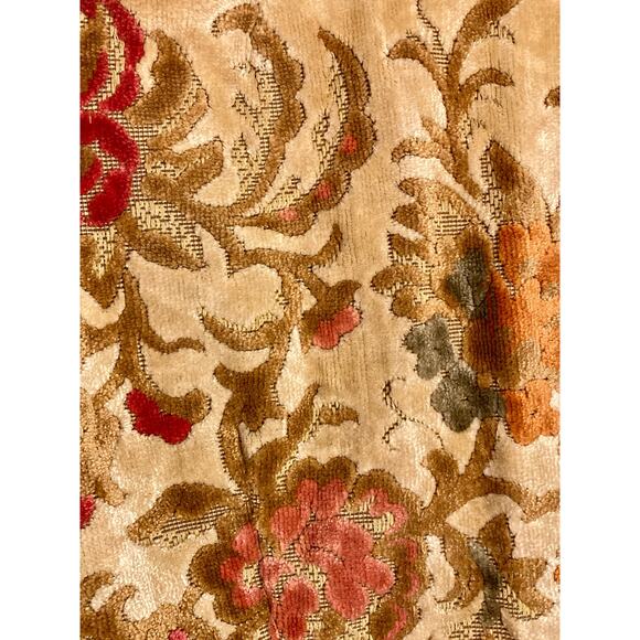 Vintage Velvet Floral Carpetbag Tapestry Coat Velvet 1960s ~ Unsized S/M - Picture 7 of 8